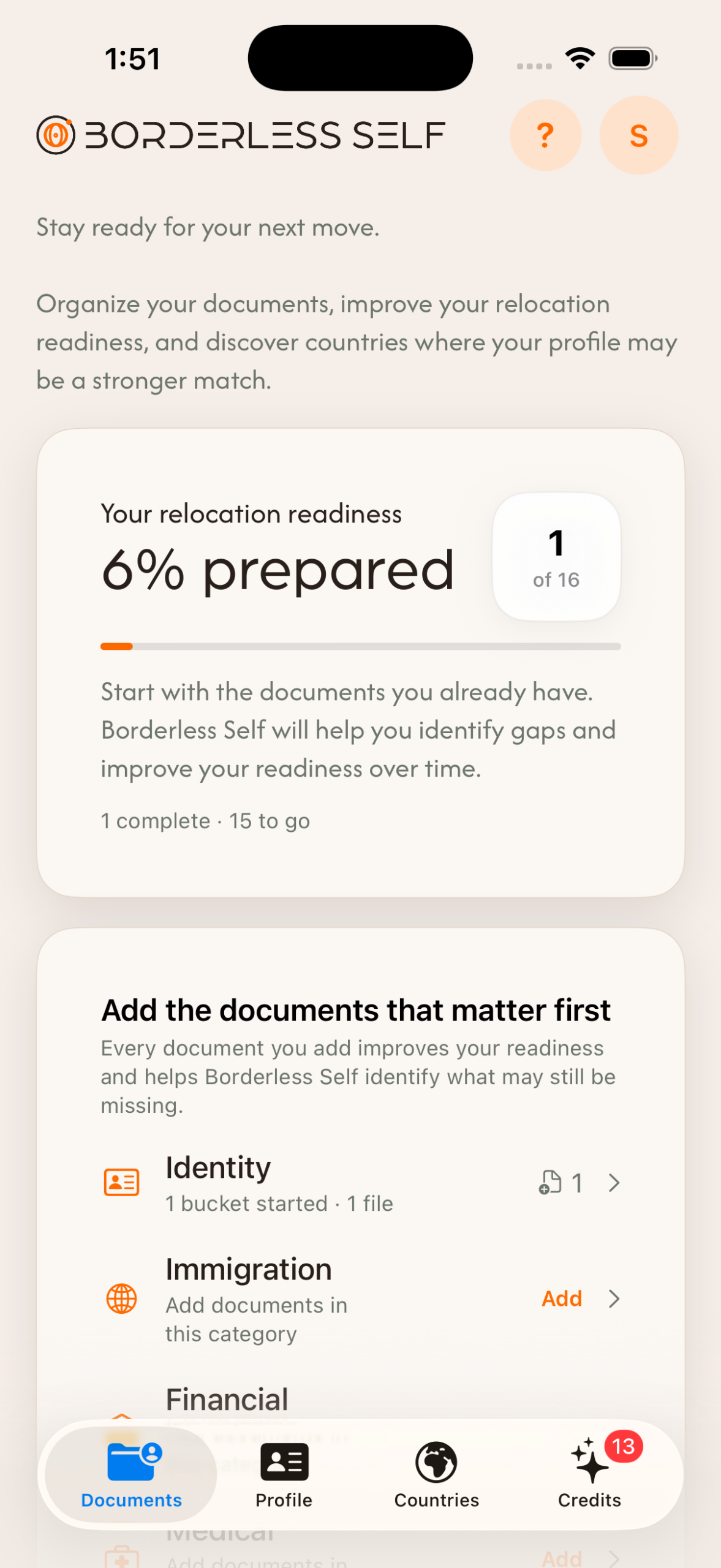 Borderless Self document vault